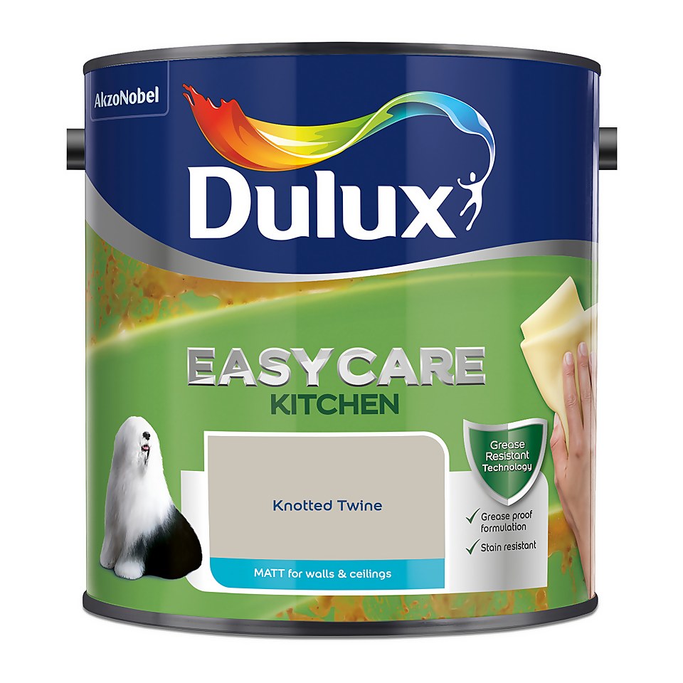 Dulux Easycare Kitchen Matt Emulsion Paint Knotted Twine - 2.5L