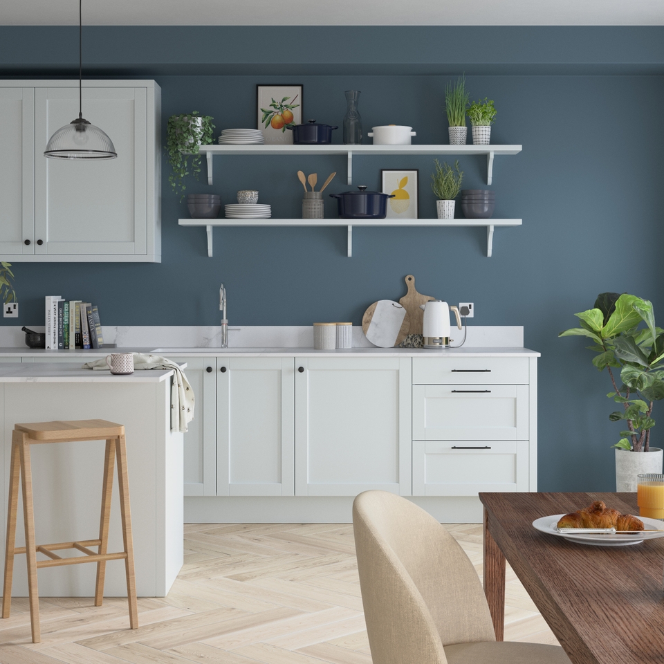 Dulux Easycare Kitchen Matt Emulsion Paint Faded Indigo 2.5L Homebase