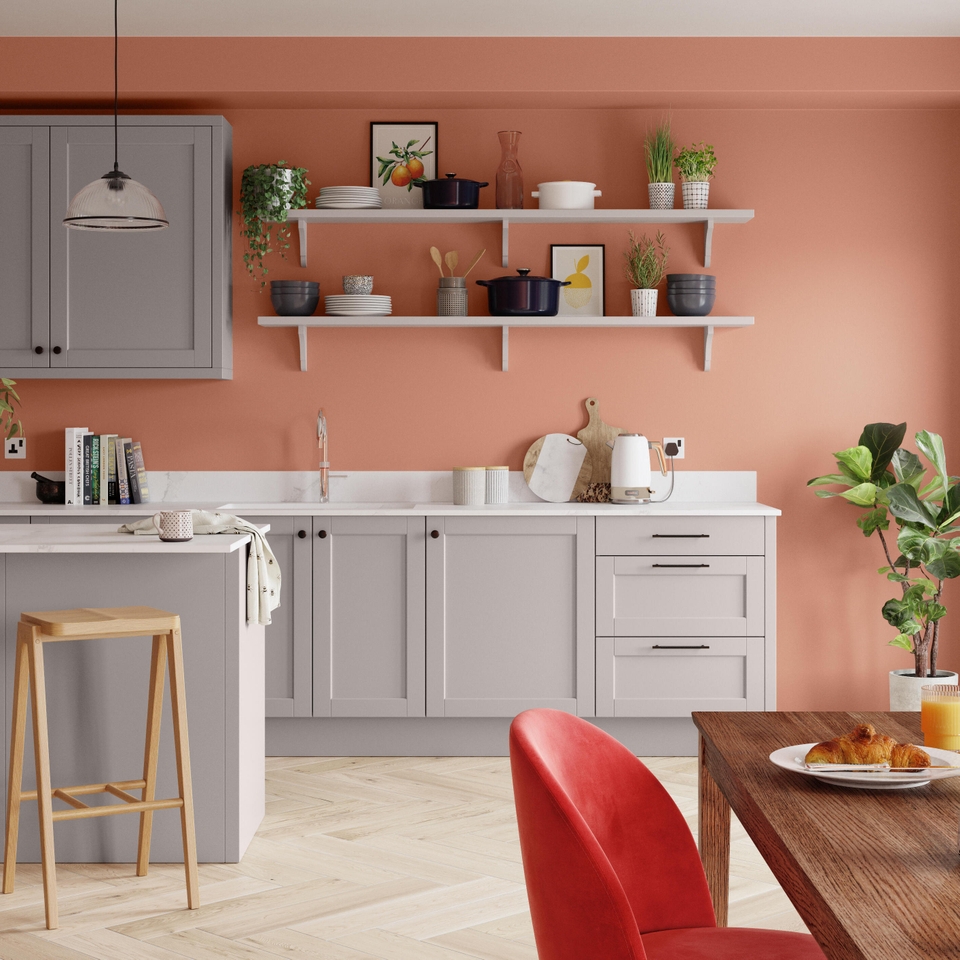 Dulux Easycare Kitchen Matt Emulsion Paint Copper Blush 2.5L Homebase
