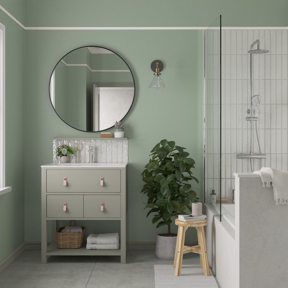 Dulux Easycare Bathroom Soft Sheen Paint Dewy Lawn 2.5L Homebase