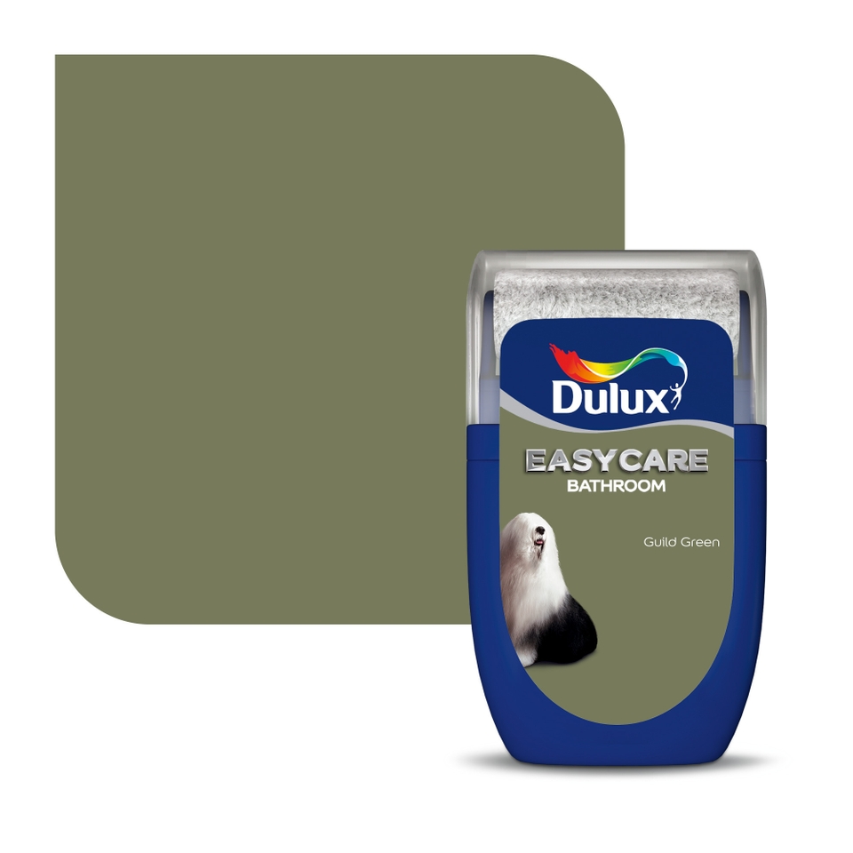 Dulux Easycare Bathroom Paint Guild Green - Tester 30ml | Homebase