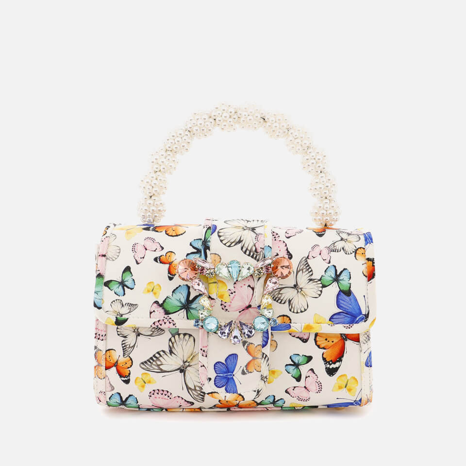 Sophia Webster Margaux Floral-Print Satin Shoulder Bag