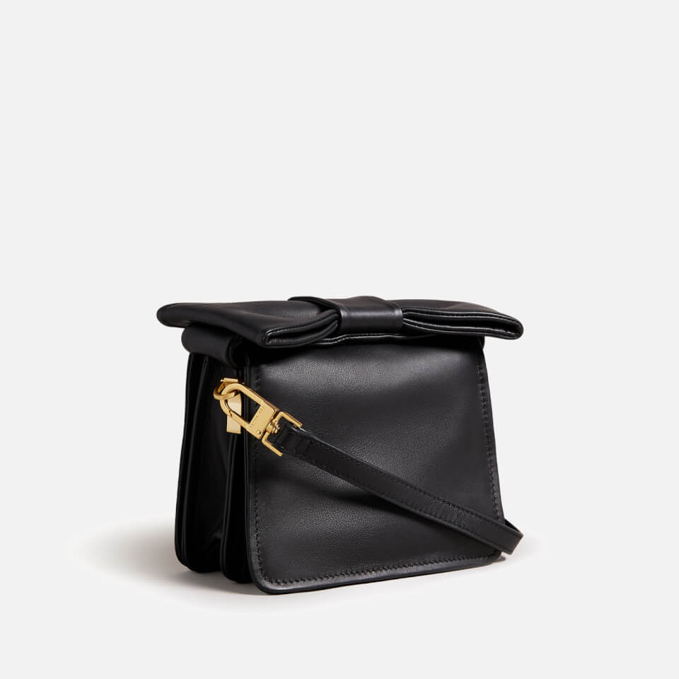 NIASINA Bow Detail Mini Cross Body Bag, Black: Handbags