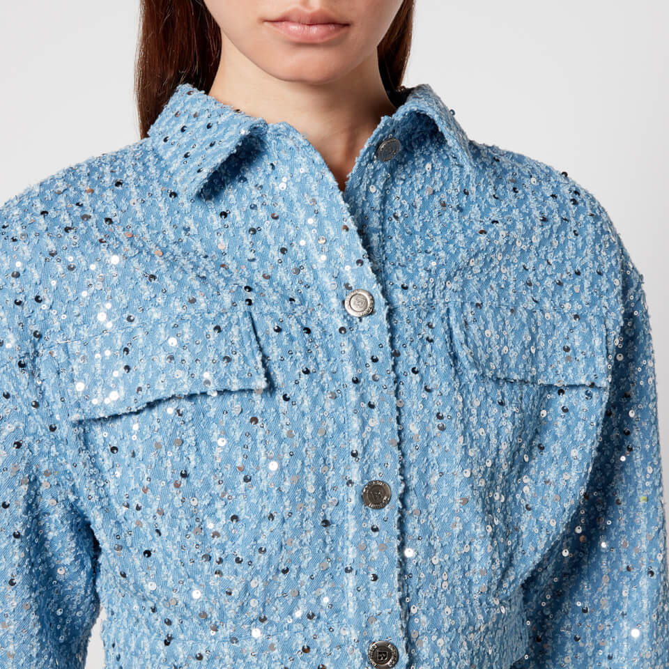 【ROTATE BIRGER CHRISTENSEN】ジャケット クリスタル付き クリスタル☆デニムジャケット☆ ROTATE BIRGER CHRISTENSEN