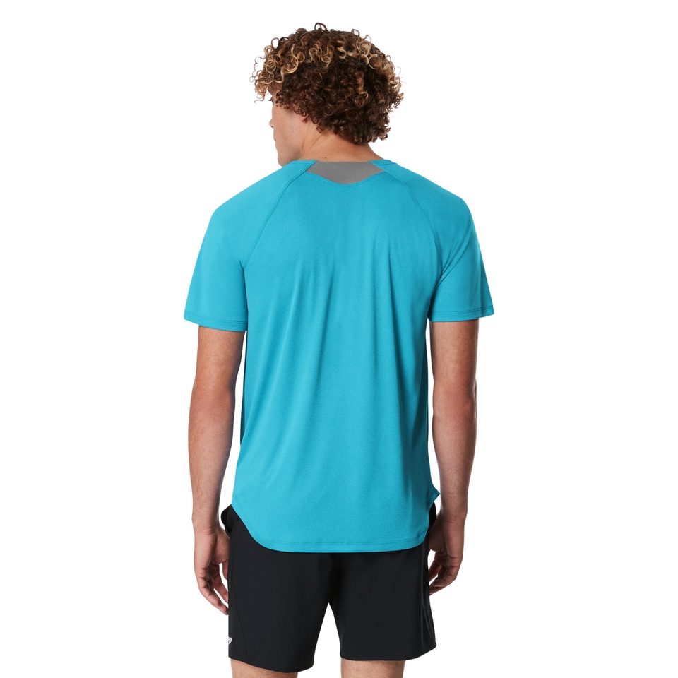 Men's Speedo Short Sleeve Swim Shirt Blue