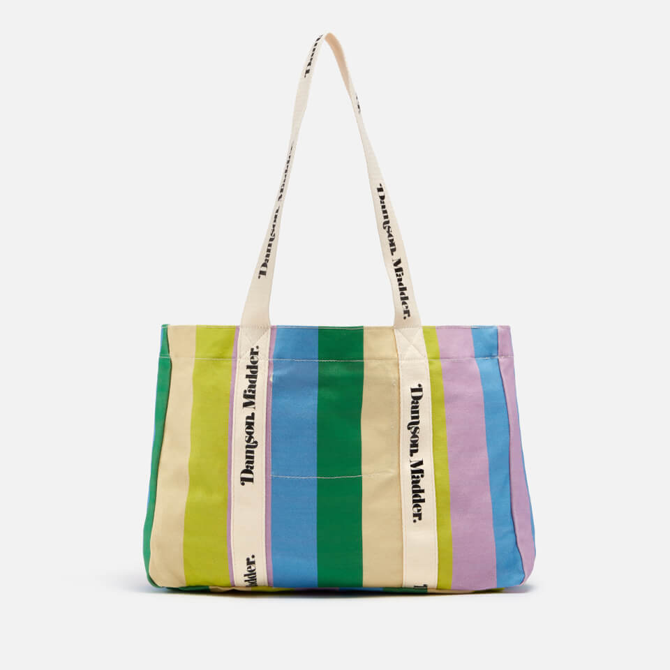 Damson Madder Striped Cotton-Canvas Beach Bag