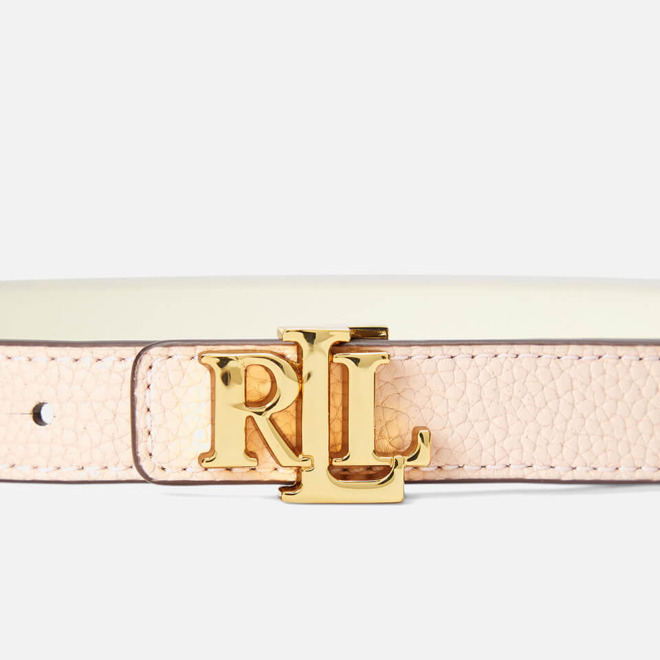 Lauren Ralph Lauren Rev 20 Leather Skinny Belt