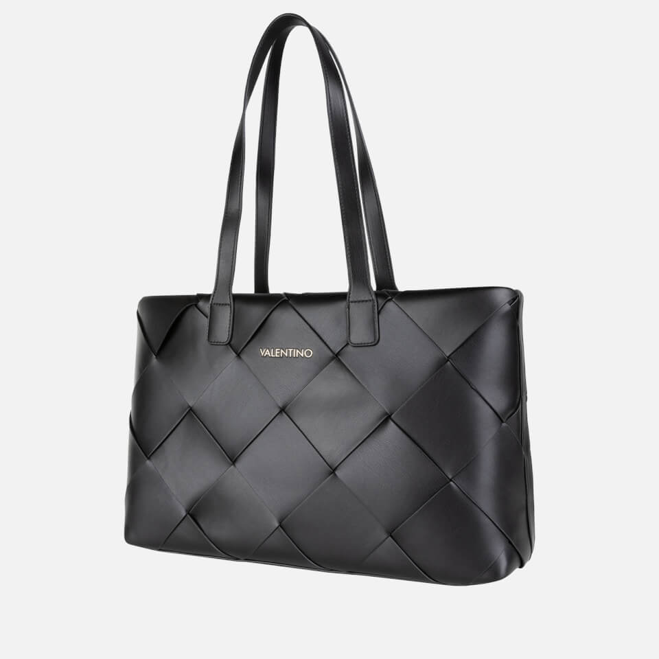 Valentino Ibiza Diamond Quilted Faux Leather Shopping Bag