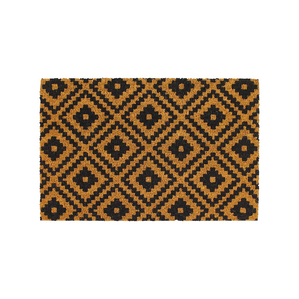 Geo Coir Doormat 39 x 59cm Homebase