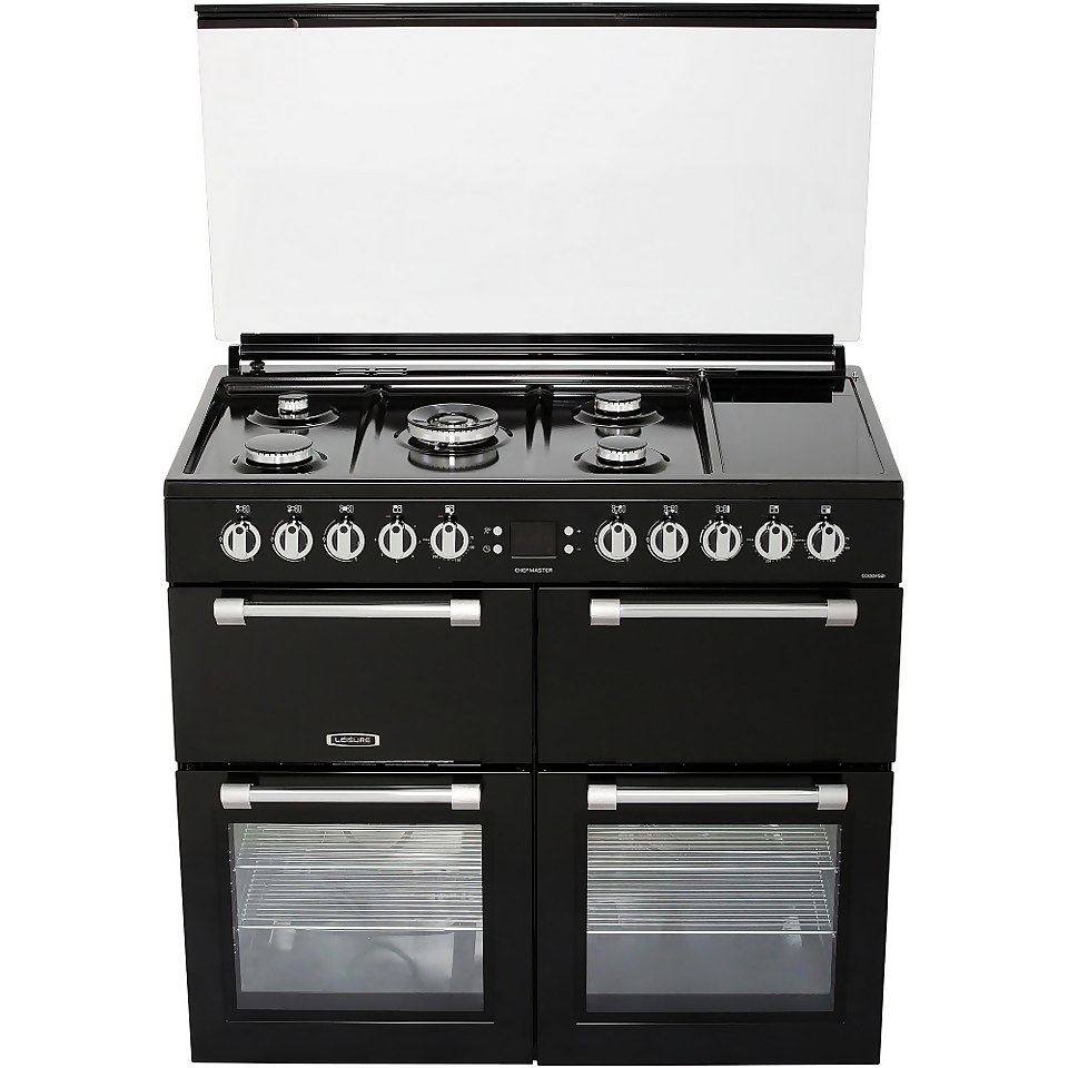 Leisure Chefmaster CC100F521K 100cm Dual Fuel Range Cooker - Black