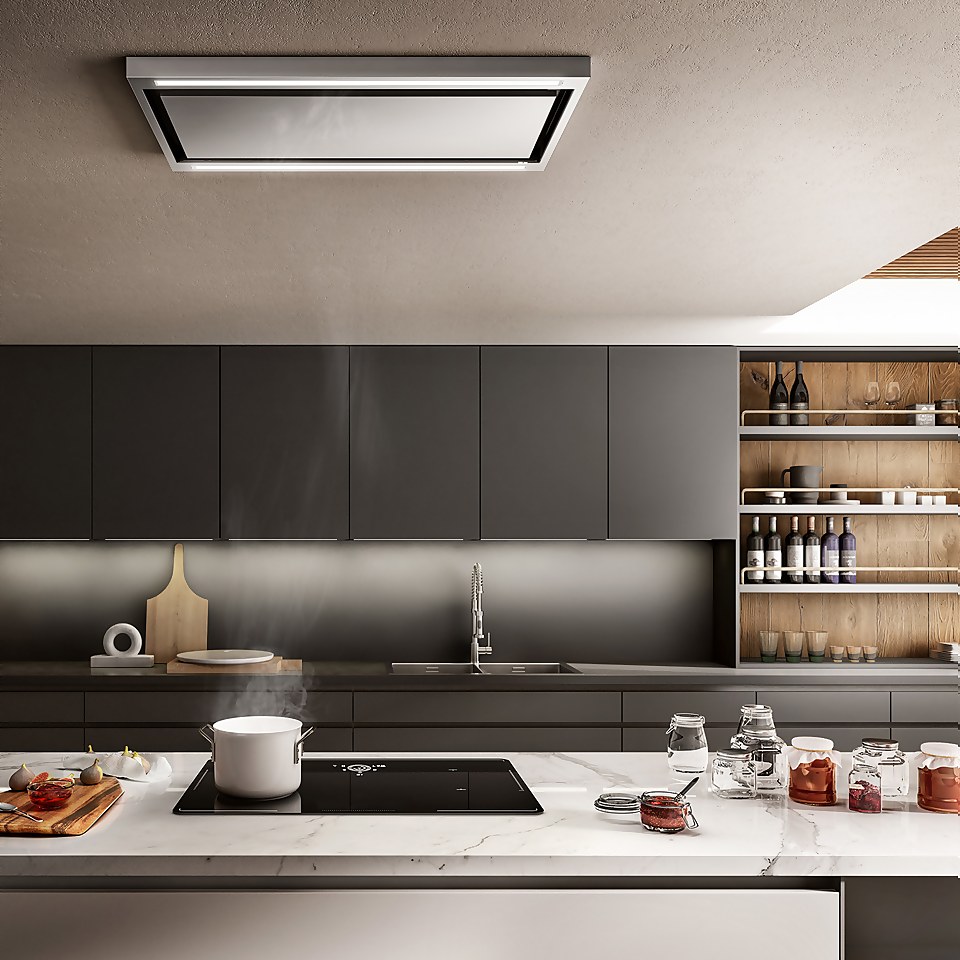 Elica CLOUD-SEVEN-DO 90 cm Integrated Cooker Hood - Stainless Steel