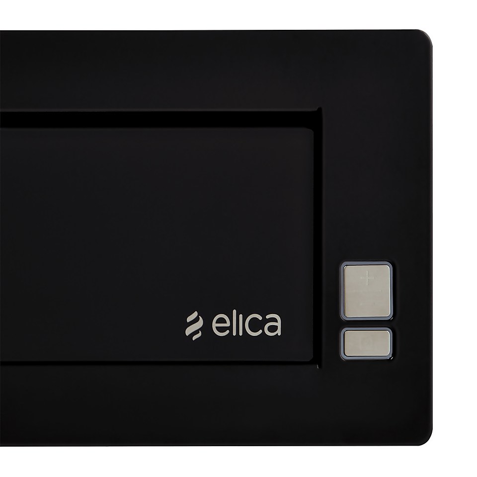 Elica PANDORA-BLK 84 cm Downdraft Cooker Hood - Black / Black Glass