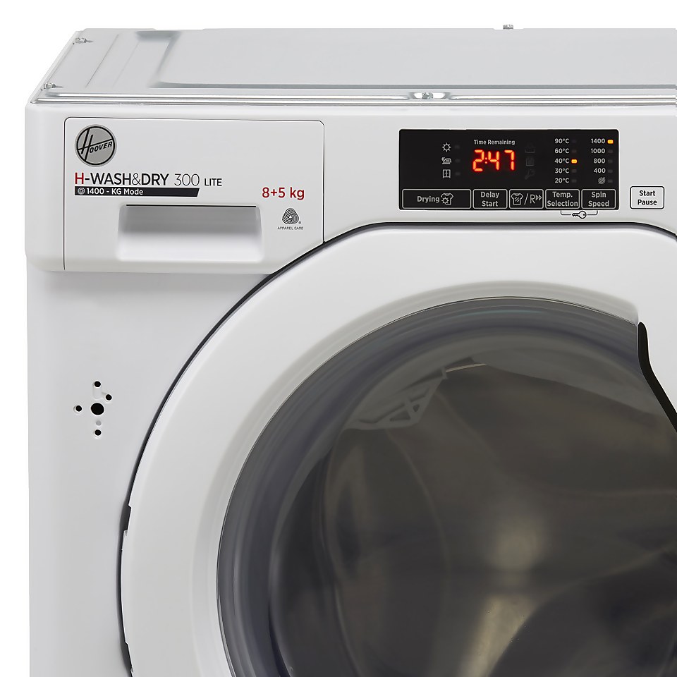 Hoover HBD485D1E/1 Integrated 8Kg / 5Kg Washer Dryer with 1400 rpm - White