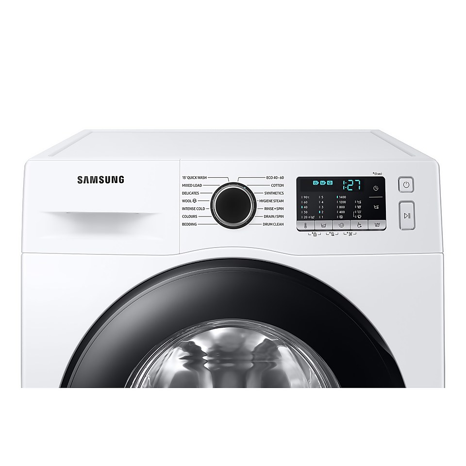 Samsung Series 5 ecobubble™ WW90TA046AE 9Kg Washing Machine with 1400 rpm - White