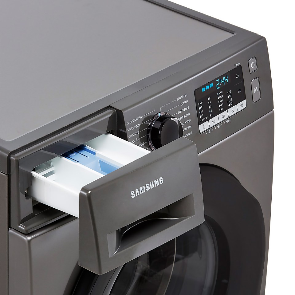 Samsung Series 5 ecobubble™ WW90TA046AX 9Kg Washing Machine with 1400 rpm - Graphite