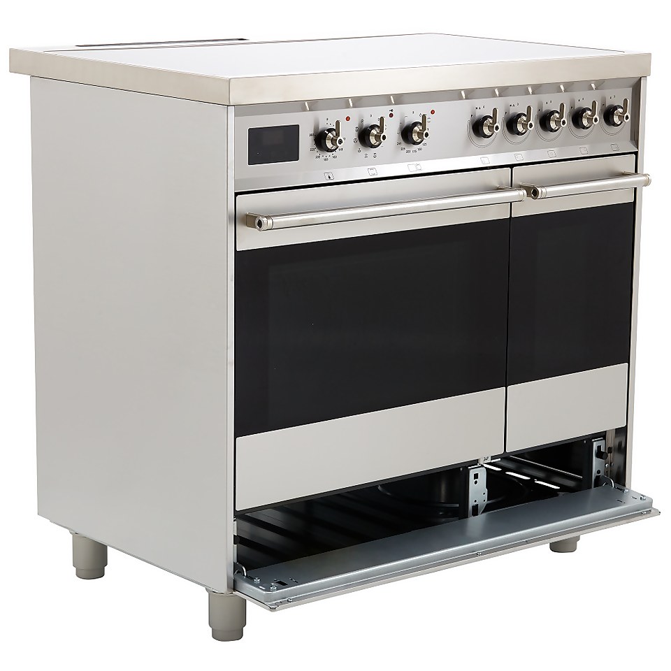 Smeg Classic C92IPX9 90cm Electric Range Cooker with Induction Hob - Stainless Steel