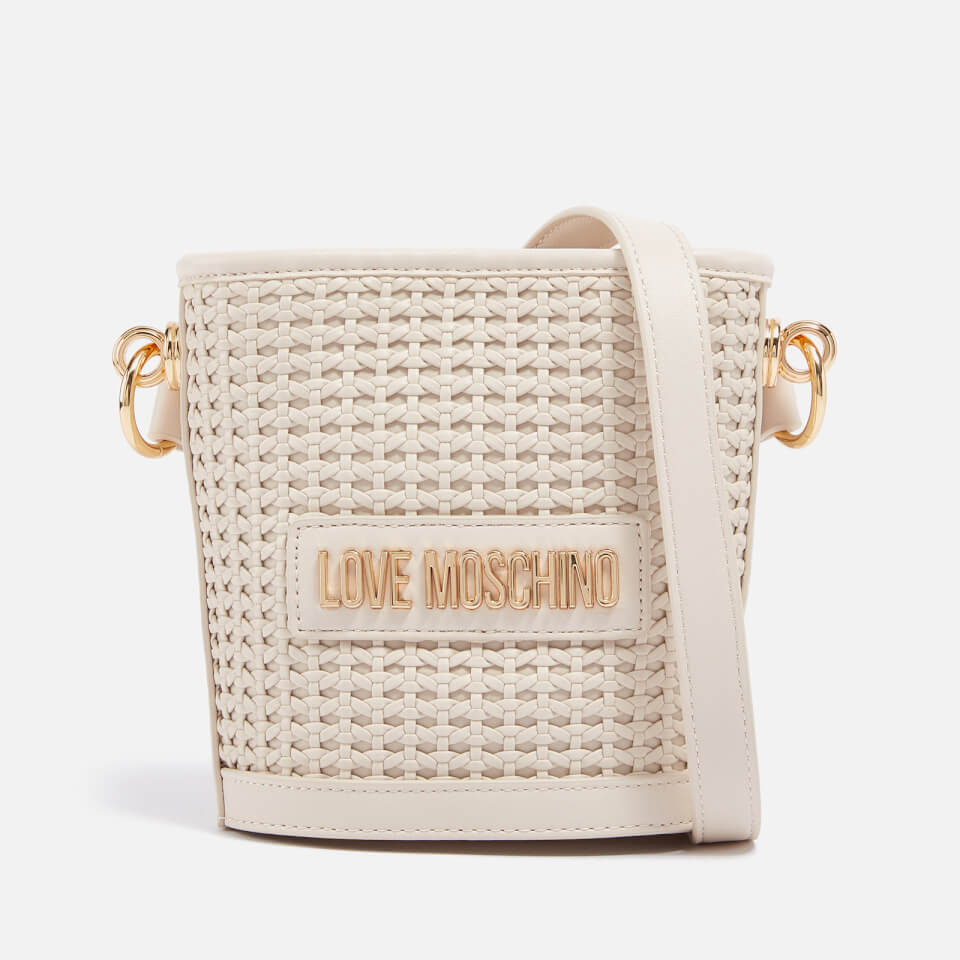 Love Moschino Knots Faux Leather Bucket Bag