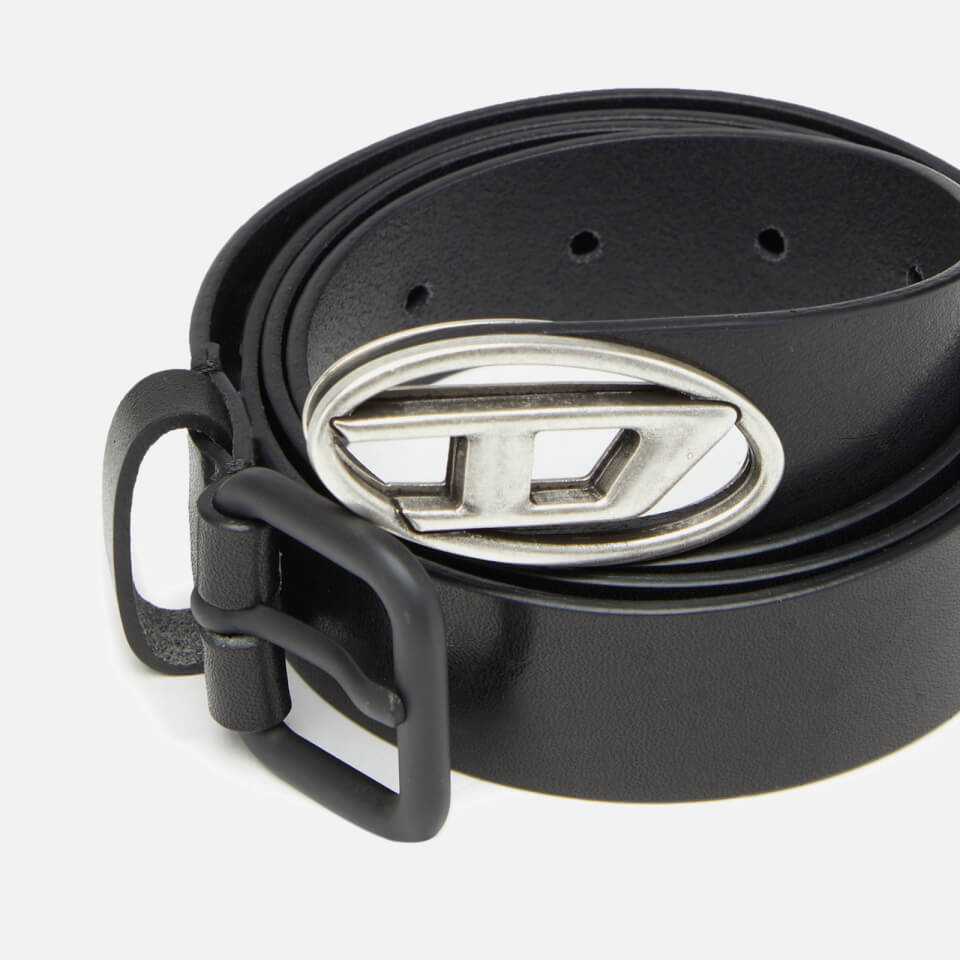 Diesel B-Inlay Logo Leather Belt