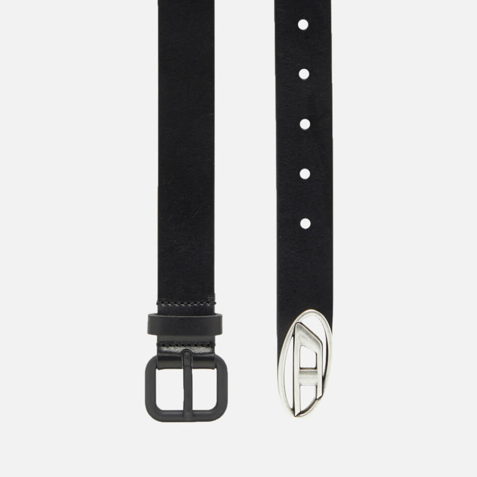 Diesel B-Inlay Logo Leather Belt