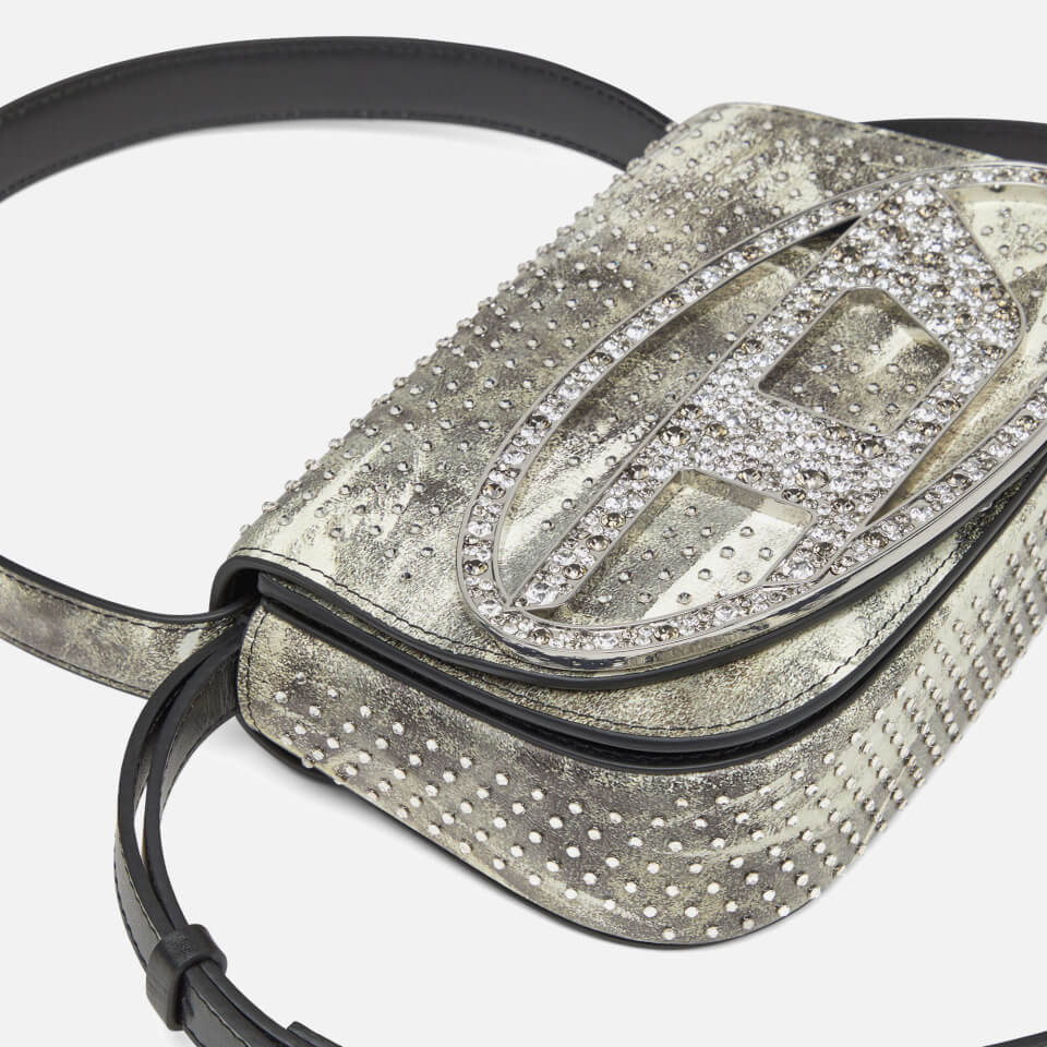 Diesel 1Dr Crystal-Embellished Leather Shoulder Bag