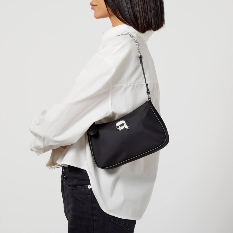 Karl Lagerfeld K/Ikonik Nylon Shoulder Bag