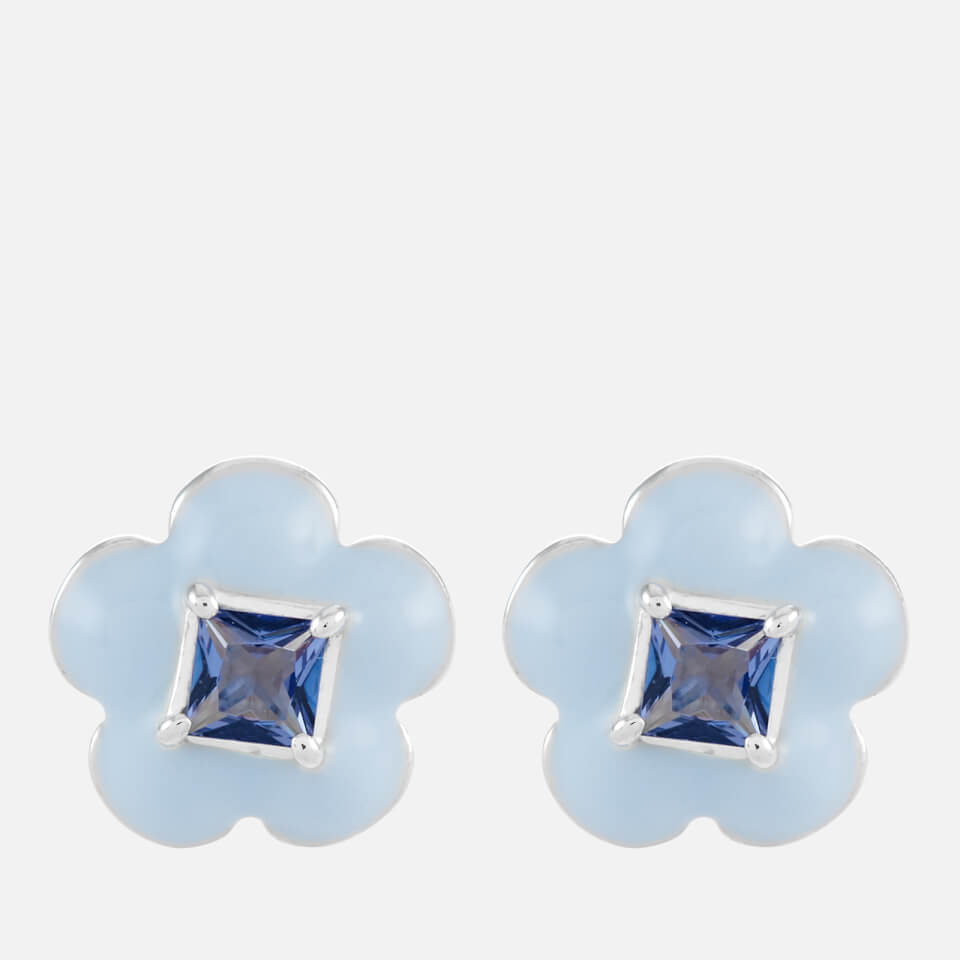 THOMAS SABO Charming Flower Silver-Tone Earrings