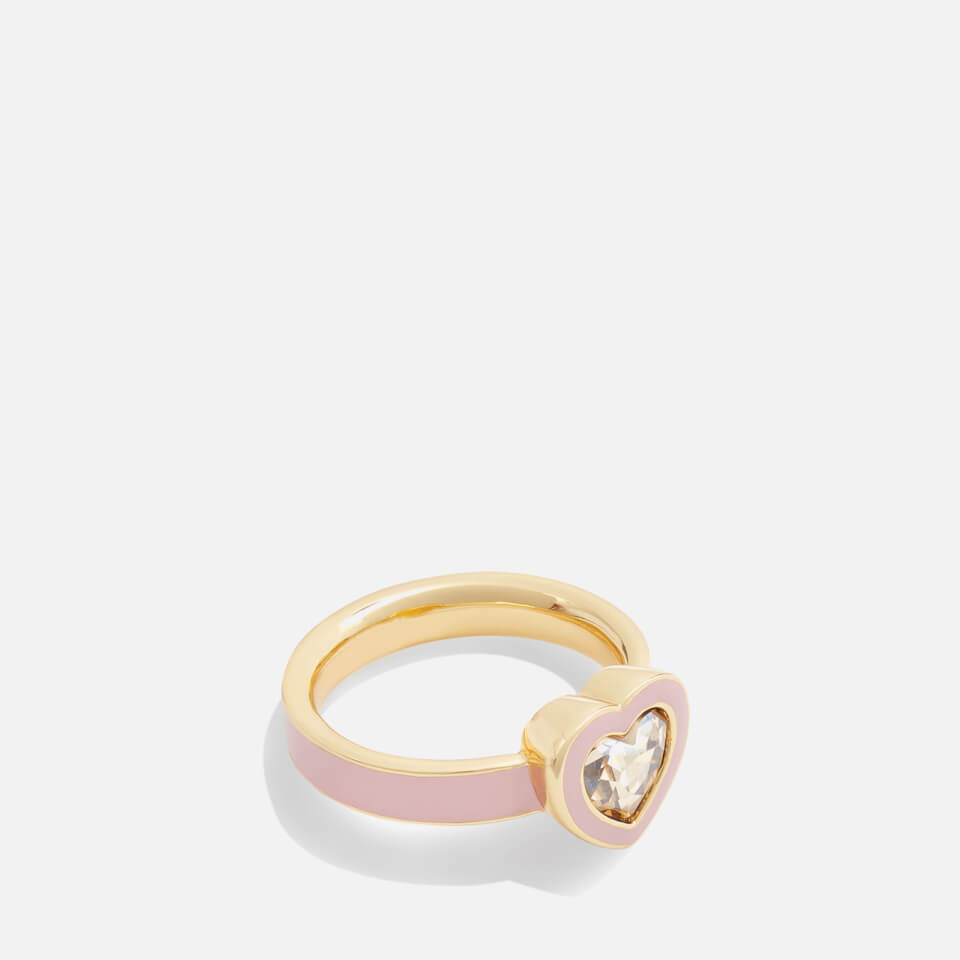 Coach Charming Crystals Gold-Plated Ring