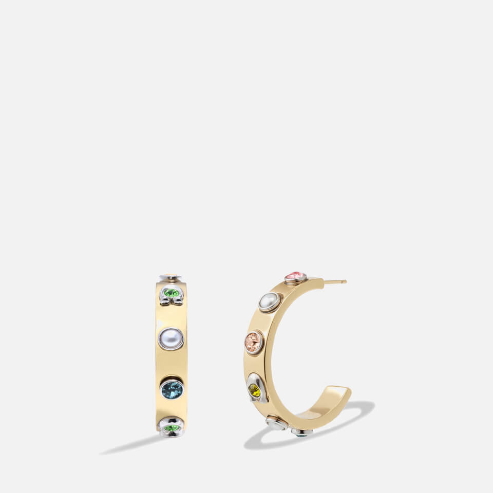 Coach Pearl Charms Gold-Plated Earrings