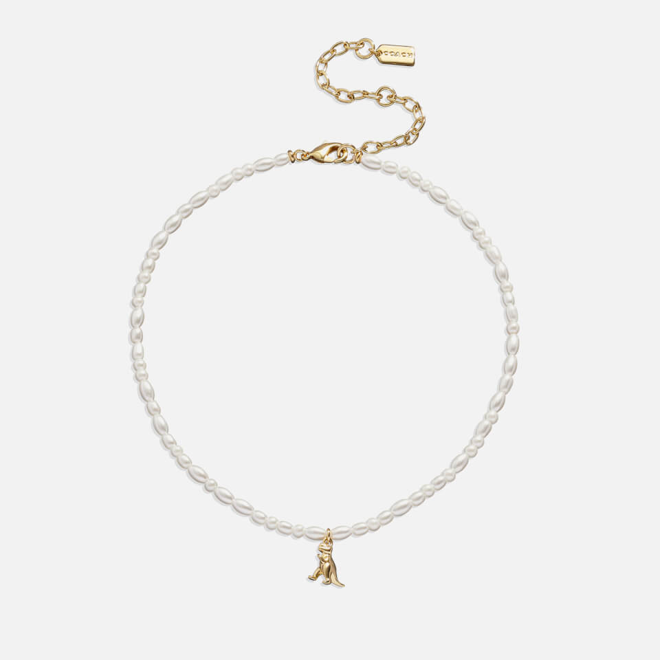 Coach Pearl Charms Gold-Plated Necklace