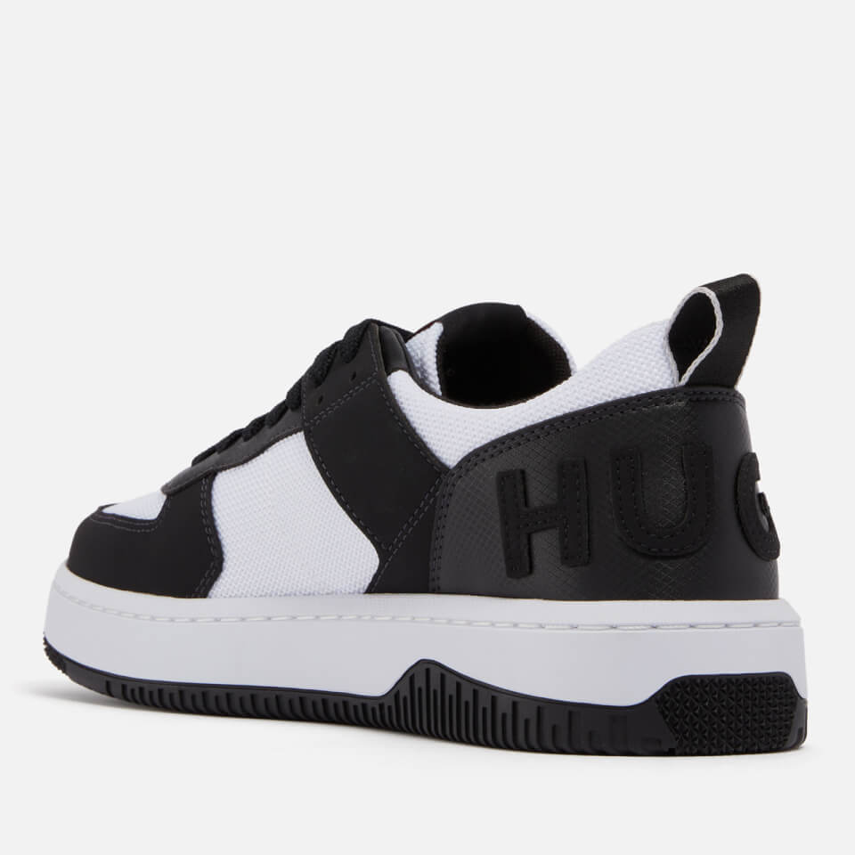 HUGO Men's Kilian Tennis Canvas and Faux Leather Trainers