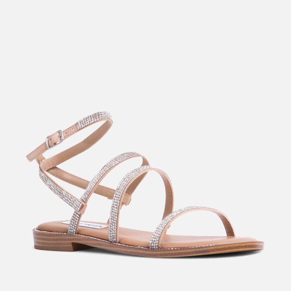 Steve Madden Transport-R Faux Leather and Crystal Sandals