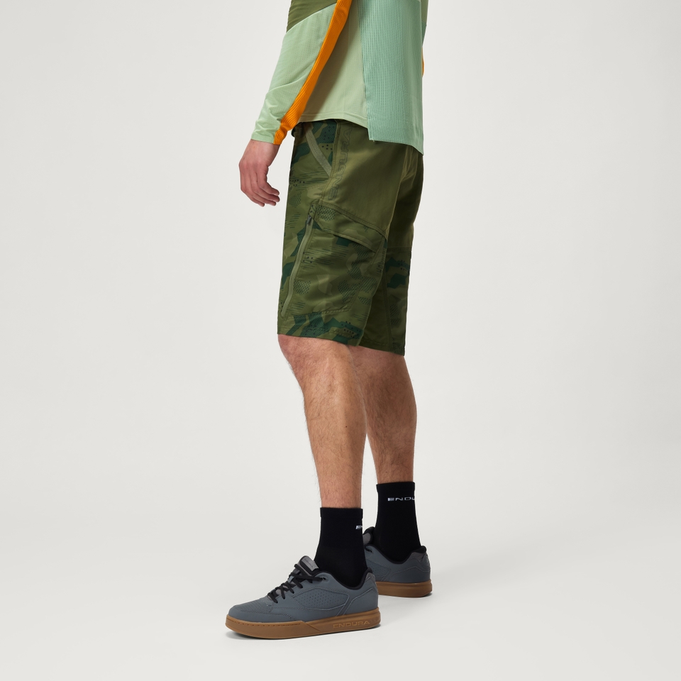 Hummvee Short mit Innenhose für Herren - Ton Oliv
