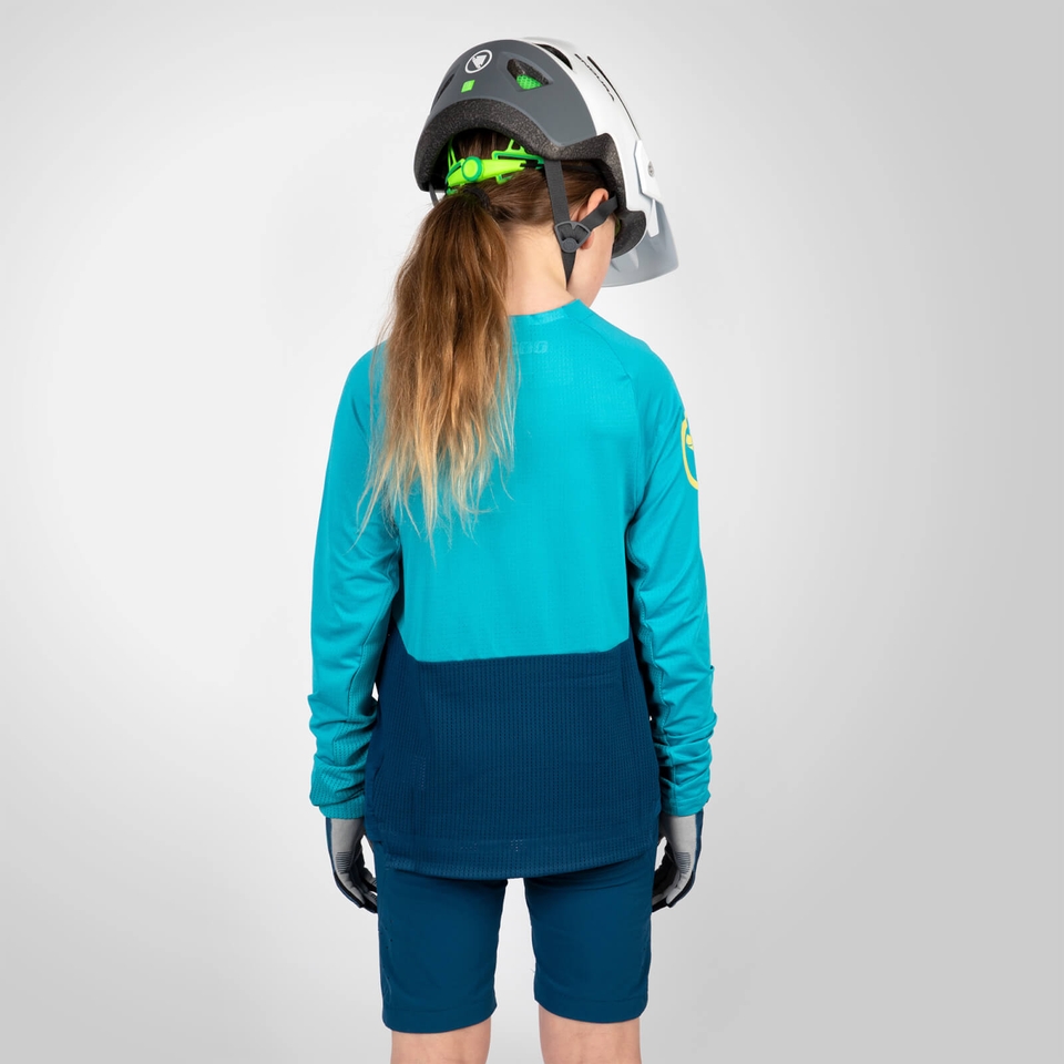 Kid's MT500 Burner L/S Jersey - Blueberry