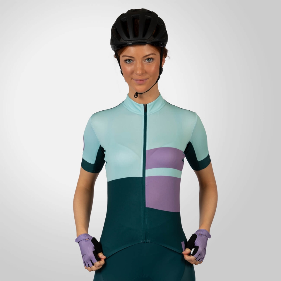 Women's FS260 Print S/S Jersey - Violet