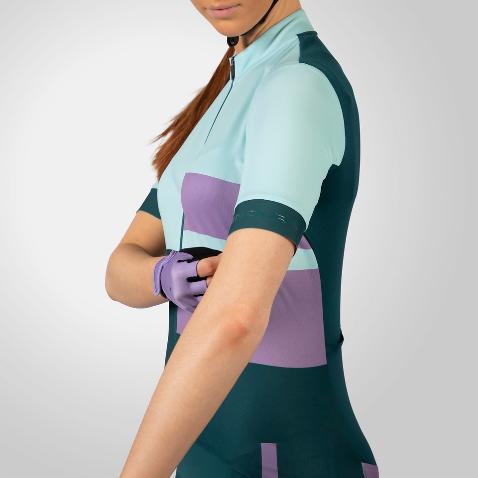 Women's FS260 Print S/S Jersey - Violet
