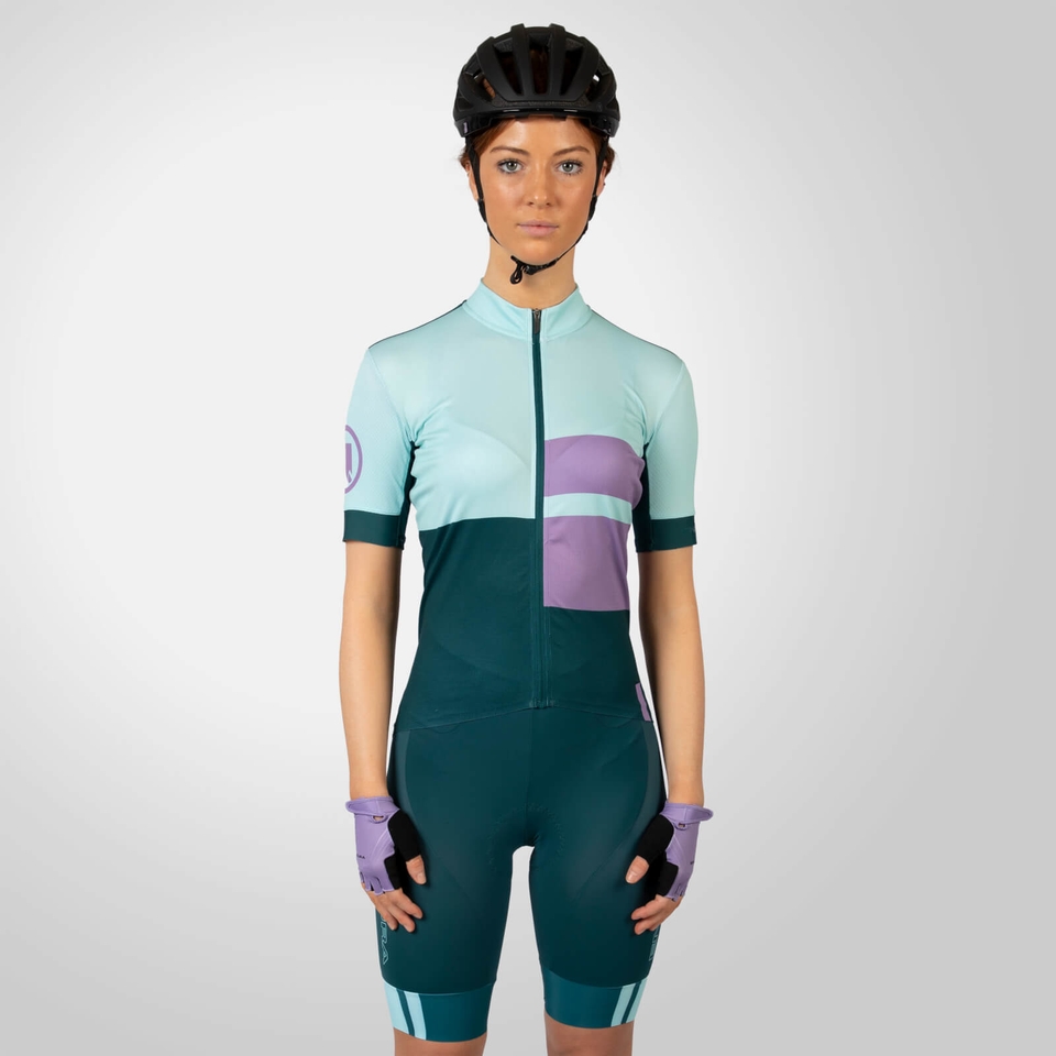 Women's FS260 Print S/S Jersey - Violet