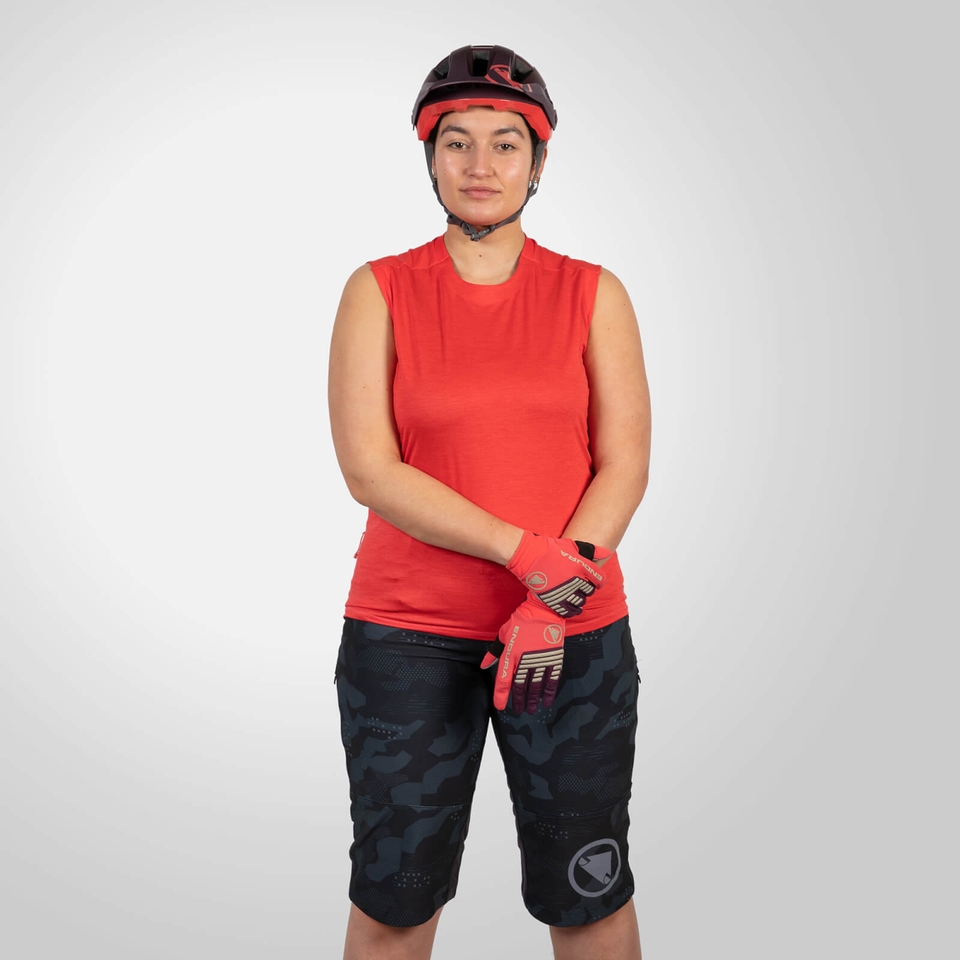 Women's SingleTrack Tank Top - Pomegranate