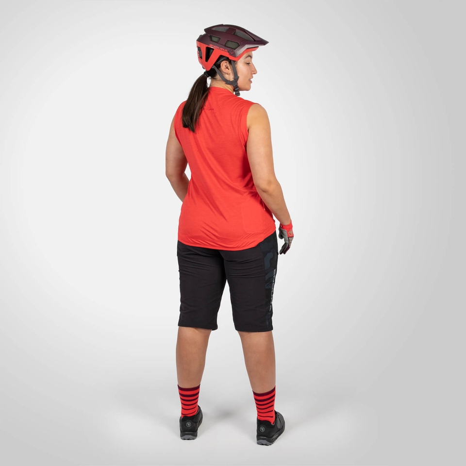 Women's SingleTrack Tank Top - Pomegranate