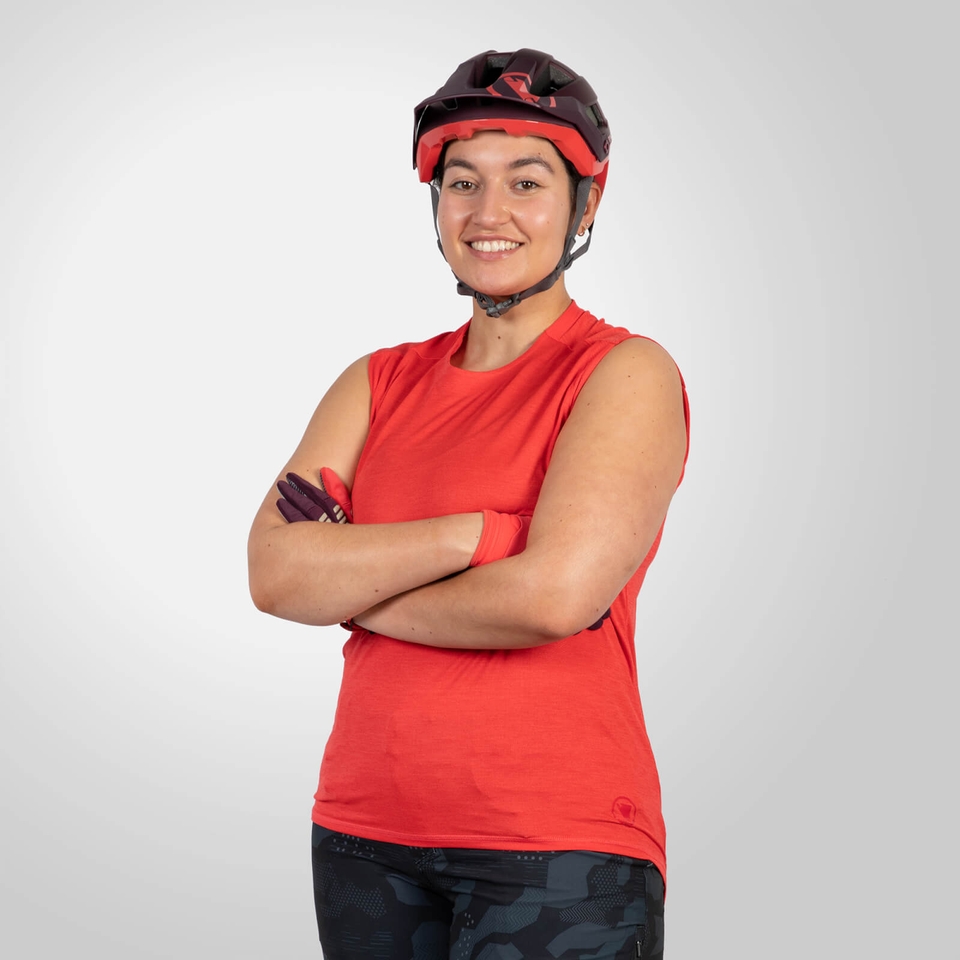 Women's SingleTrack Tank Top - Pomegranate