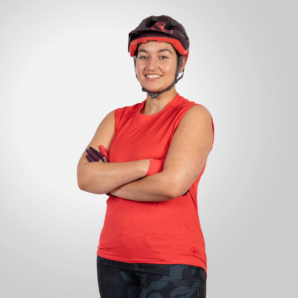 SingleTrack Tanktop für Damen - Granatapfel - XXL