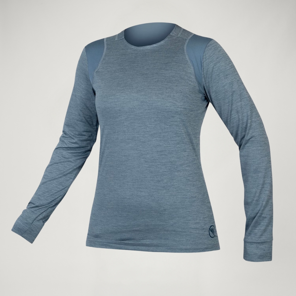 SingleTrack Trikot (langarm) für Damen - Stahlblau