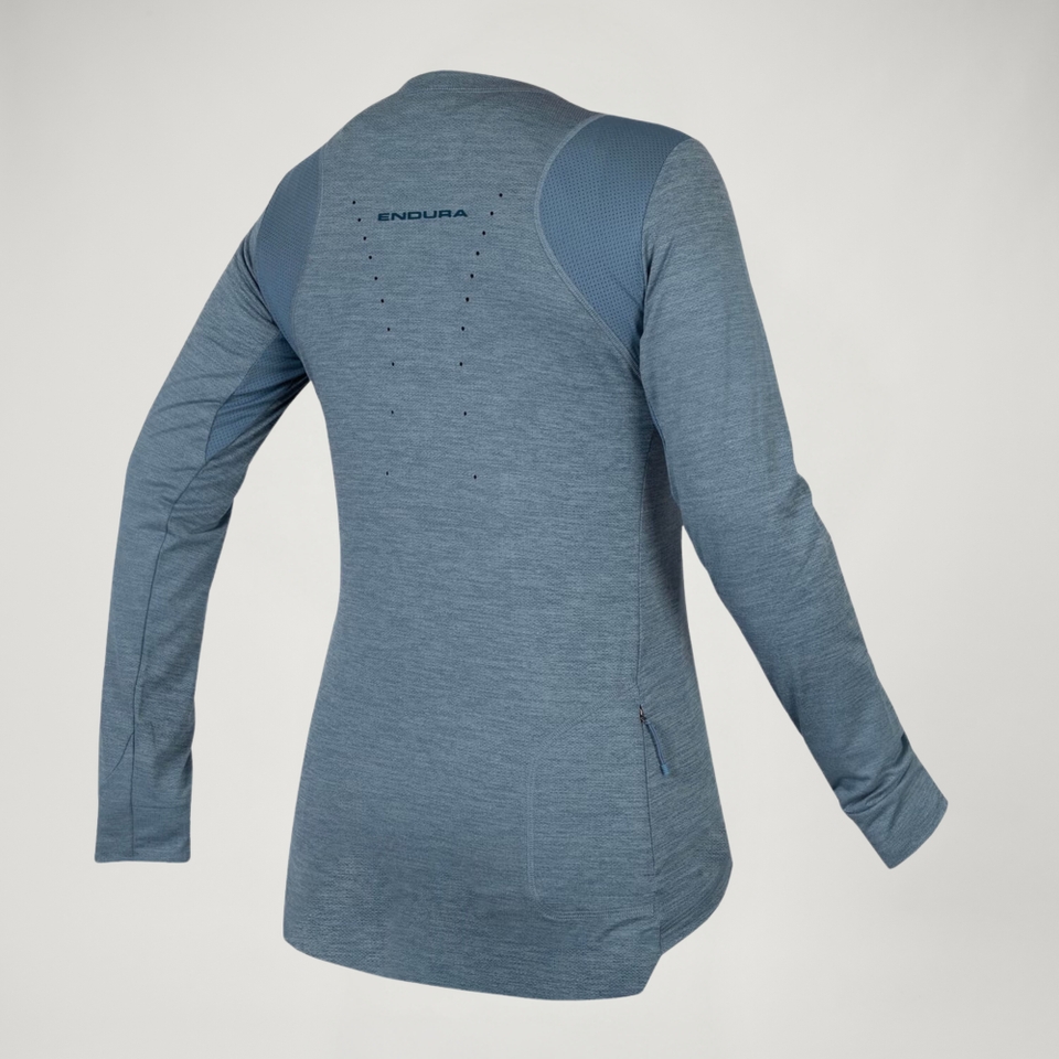 SingleTrack Trikot (langarm) für Damen - Stahlblau
