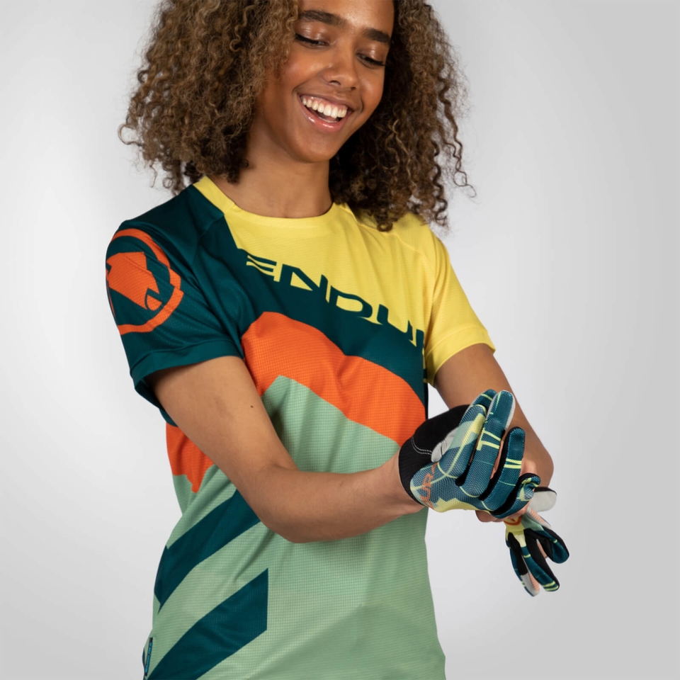 Women's SingleTrack Print Tee LTD - Deep Teal