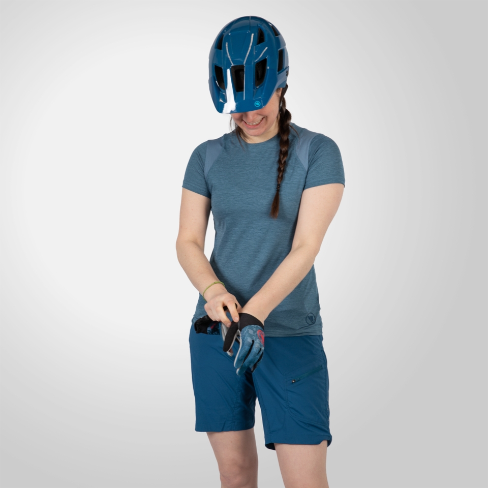 SingleTrack Trikot (kurzarm) für Damen - Stahlblau