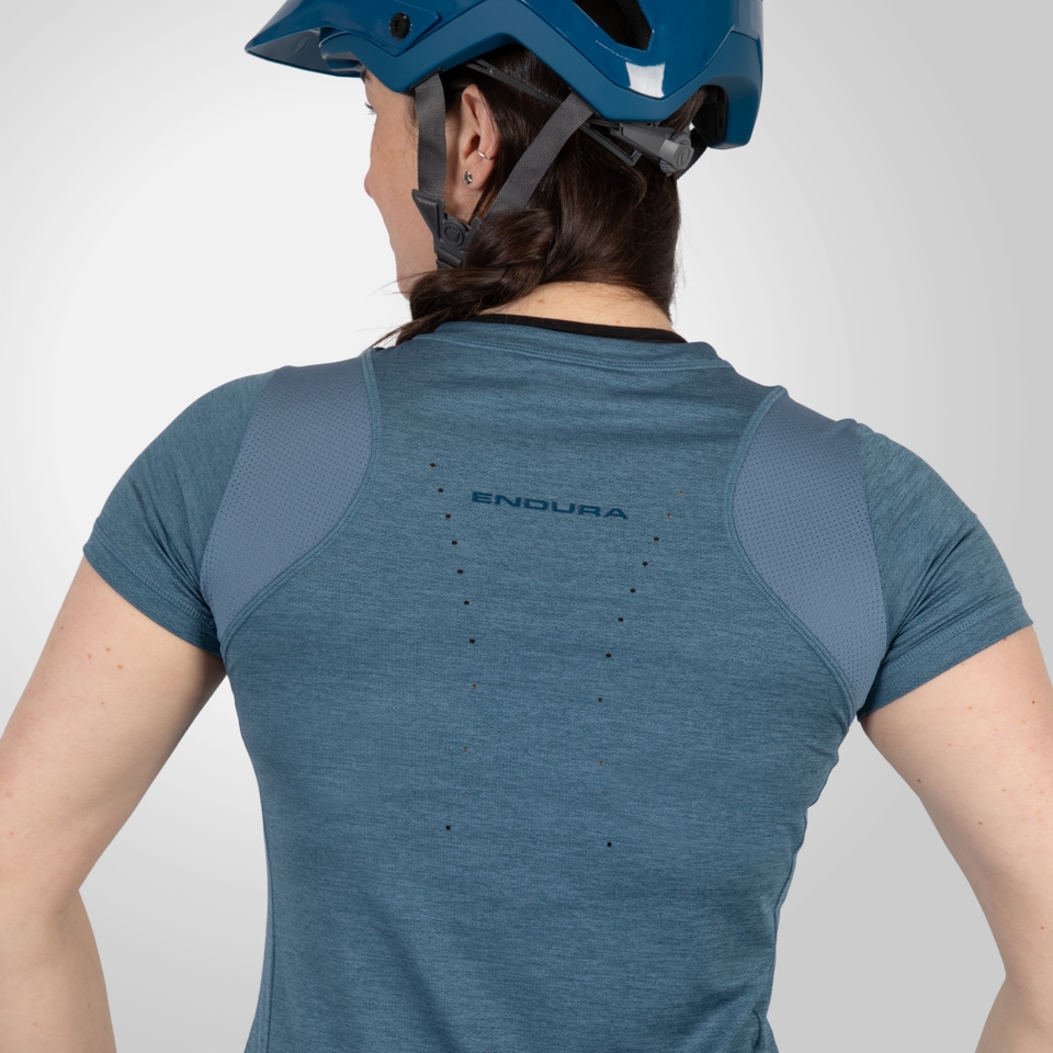 SingleTrack Trikot (kurzarm) für Damen - Stahlblau
