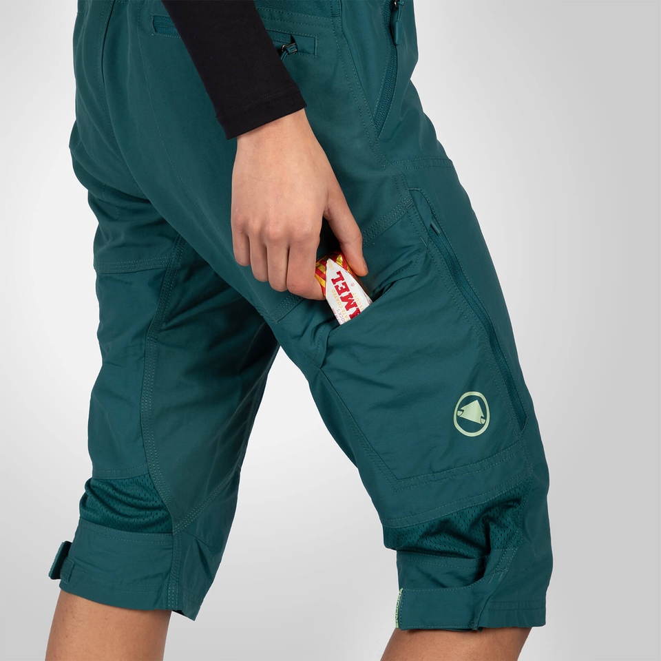 Women's Hummvee ¾ Short with Liner - Deep Teal