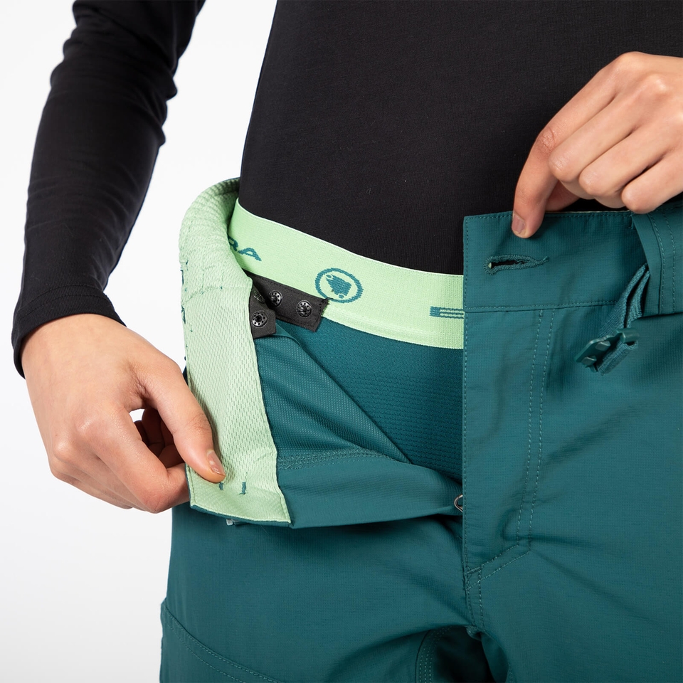 Women's Hummvee ¾ Short with Liner - Deep Teal