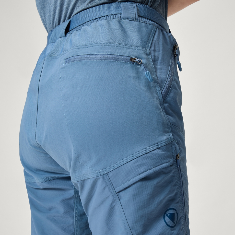 Hummvee Short mit Innenhose für Damen - Stahlblau