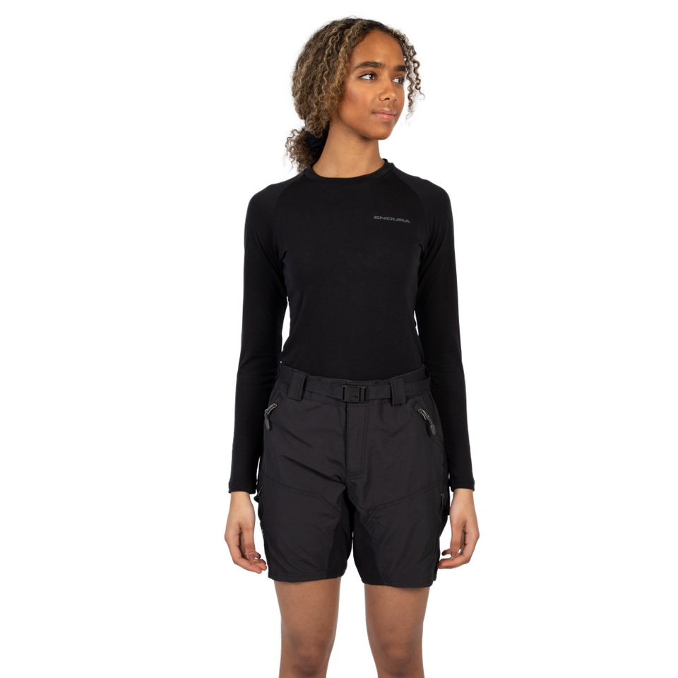 Hummvee Short mit Innenhose für Damen - Schwarz