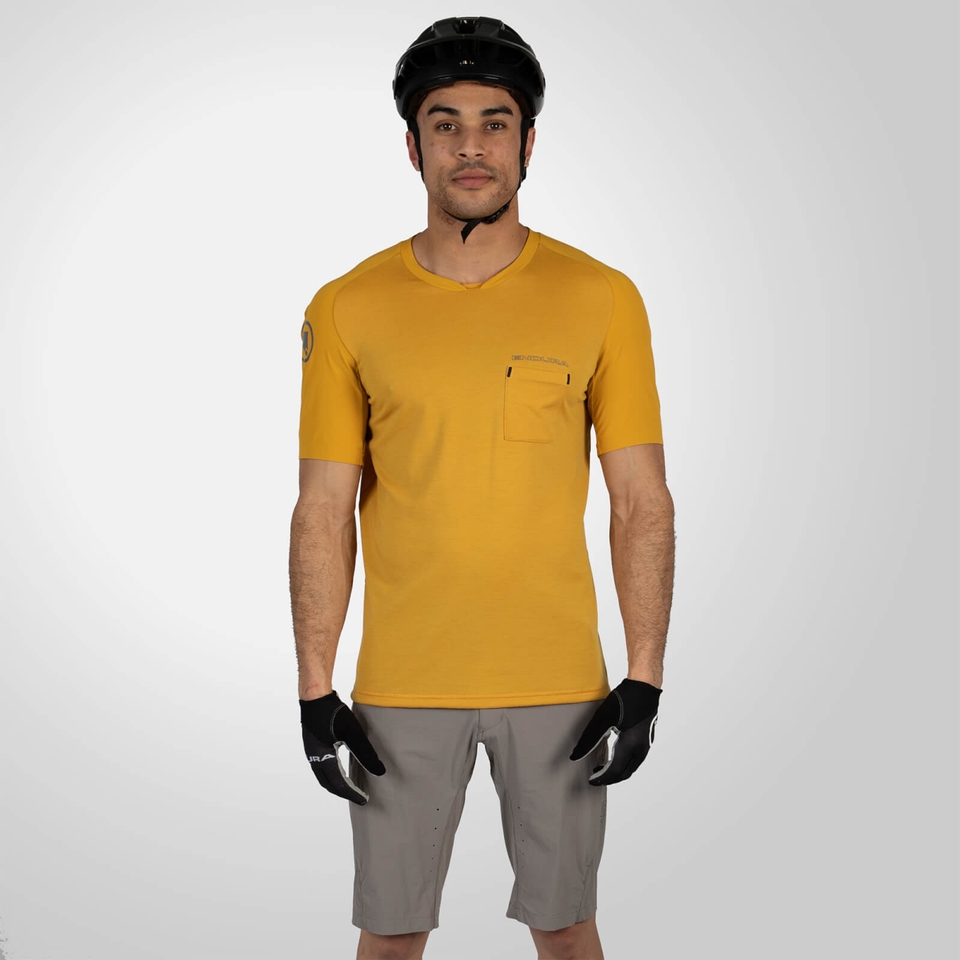 Men's GV500 Foyle Tech Tee - Mustard Yellow
